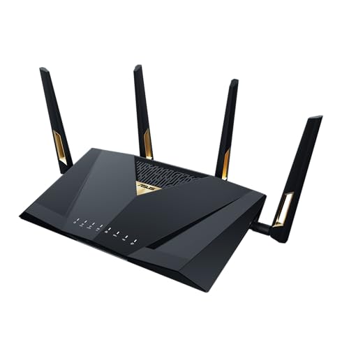 ASUS RT-BE88U Dual-Band WiFi 7 AiMesh Extendable Performance Router, 4K-QAM, MLO, Dual 10G Ports, SFP+, 4X 2.5G Ports, 4X 1G Ports, 34G WAN/LAN Capacity, Network Security, Built-in VPN