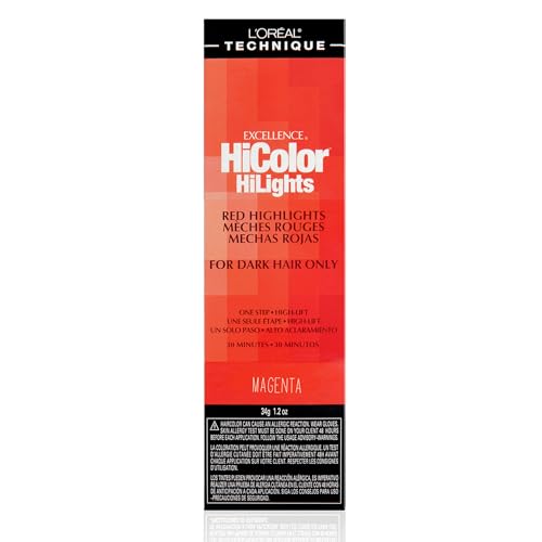 L'Oreal Technique HiColor Red HiLights - Intense Red Highlights for Dark Hair, No Pre-Lightening, Rich No-Drip Creme, Easy Application