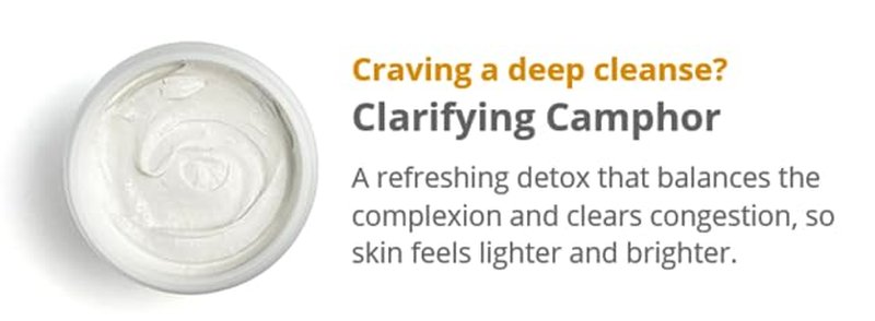 Clarifying Camphor Masque - Deep Cleansing Face Mask for Oily Skin | 2 oz