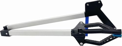 3 Claw Grabber Reacher Tool Heavy Duty, 2025 Updated 32" Lightweight, Foldable, Wide Jaws, Steel Cable, Rubberized Strong Grip Garbage Trash Picker Upper Grabber for Seniors Pick Up Stick Pickup Tool