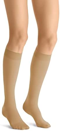 JOBST Opaque SoftFit 15-20 mmHg Closed Toe Knee High Compression Stocking, Honey, Medium