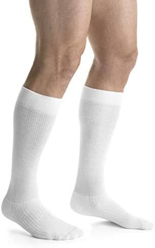 JOBST Activewear 20-30 mmHg Knee High Compression Socks, Large, Cool White