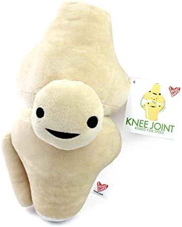 I Heart Guts Knee Joint Plush - Kneed for Speed - Knee Joint Stuffed Pillow Toy Bone, Knee Surgery Gifts - Doctors, Physical Therapists & Orthopedic Surgeon Gifts