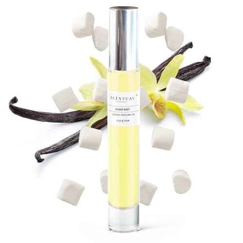 Luxury Perfume Oil, Ultra-Concentrated Women Roll-On Fragrance Oil, Long Lasting Rollerball Travel Mini Perfume, Vegan, Alcohol & Cruelty Free 10ml (Sugar Baby)