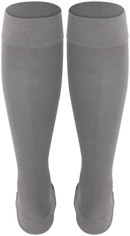NuVein Medical Compression Stockings, 20-30 mmHg Support for Women & Men, Knee Length, Closed Toe, Gray, X-Large
