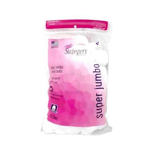 Swisspers Super Jumbo Cotton Balls 70 ea (Pack of 10)10