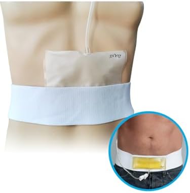 DAHE Urine Test Bag Abdominal Belt Concealed Urine Test Belt Portable Bag for Working Test Screen (Short)