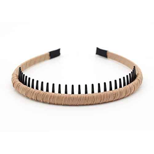 4pcs Hairbands for Women, Non-Slip Zig Zag Headbands, Adjustable Teeth Comb Hair Hoop, Daily Use, Yoga, Spa, Parties, Resin Cotton Blend