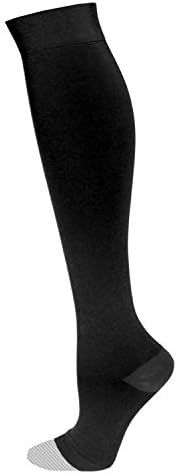 Truform Surgical Stockings, 18 mmHg Compression for Men and Women, Knee High Length, Open Toe, Black, 3X-Large