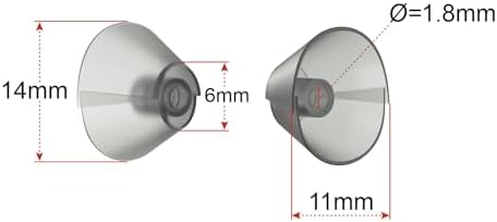 Hearing aid Tulip Domes for Resound Sure fit Standard Receiver BTE Hearing Amplifier Replacement Semi Open Earbuds with Carry Case (20pcs Pack)