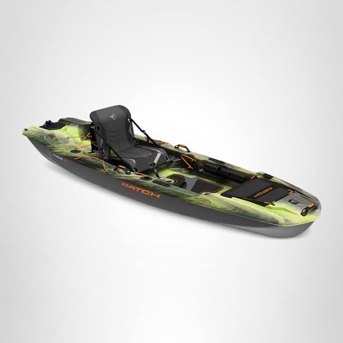 Pelican Catch Mode 110 Fishing Kayak - Premium Angler Kayak with Lawnchair seat - 10.5 Ft., Venom