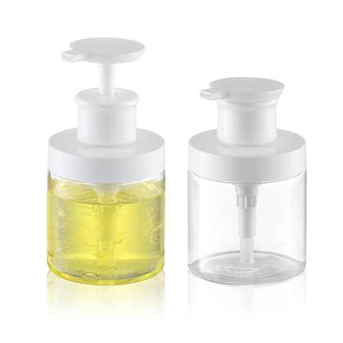 Pump Bottle Dispenser for Soap : Shampoo Container for Travel Conditioner - Refillable Jar for Hand Lotion and Dish - Empty Plastic 250ml Clear