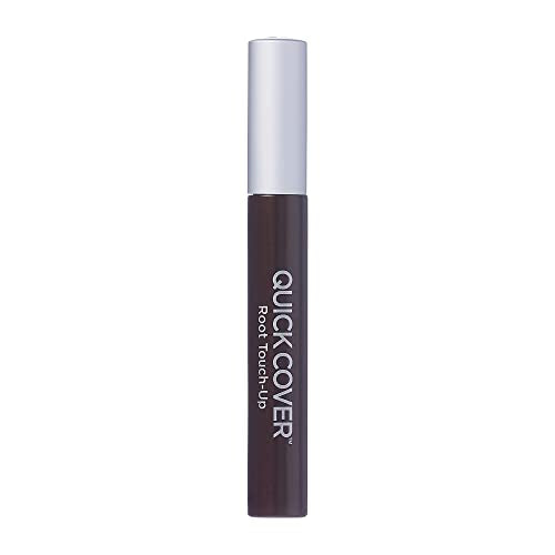 RED by KISS Quick Cover Root Touch Up Rescue (Dark Brown), Mascara Natural Water-Resistant Temporary Gray Concealer Cover Up Brush for Hair Mustache & Beard, Formulated with Jojoba Oil