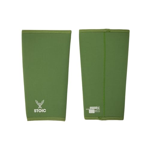 Stoic Knee Sleeves (IPF Approved) – 7mm Knee Support for Powerlifting, Weightlifting & Squats – Used in World Competitions – USAPL & USPA Compliant – Pair for Men & Women (XLarge, Olive)