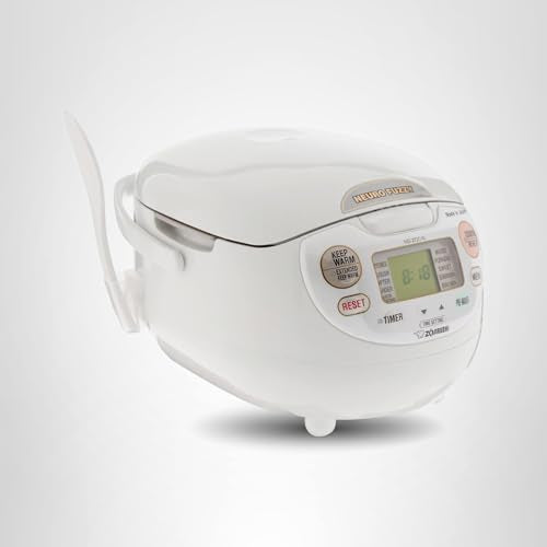 Zojirushi NS-ZCC10 5-1/2-Cup Neuro Fuzzy Rice Cooker and Warmer, Premium White