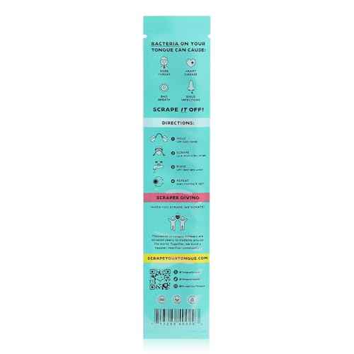 ScrapeYourTongue - #1 Daily Tongue Scraper for Oral Health. 100% Recyclable, Reusable, and Gag Proof Tongue Cleaner (1 Count (Pack of 1))