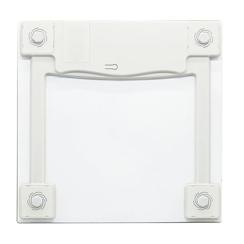 Taylor Digital Glass Marble Bathroom Scale, Scale for Body Weight, Highly Accurate Digital Bathroom Weighing Machine, Battery Powered, FSA HSA Eligible, Measures Weight up to 400 lb Capacity, White