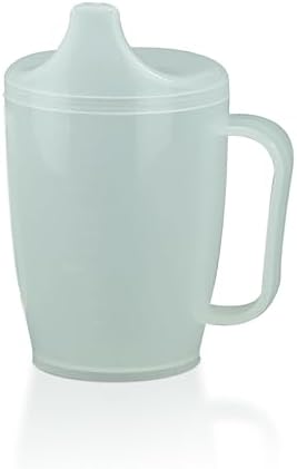 Adult Sippy Cup with Easy-Grip Handle & Spout Lid, 8.5 oz â Lightweight & Spill-Resistant Mug for Seniors & Adults, Use for Hot & Cold Beverages, Travel & Home - 1 Pack