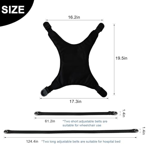 Wheelchair Seat Belt, Wheelchair Harness for Adults, Torso Support Vest Restraint, Safety Belt for Elderly, Vest Soft Chest Restraint with Adjustable Straps to Prevent Sliding