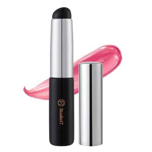 Silicone Lip Brush for Lip Coloring | Lip Makeup Brush for Even & Detailed Application on Lip Color | Silicone Tip for Easy Use & Hygiene | Korean Lip Brush with Portability, Black