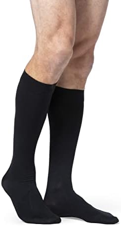 SIGVARIS Men’s DYNAVEN Closed Toe Calf-High Socks 30-40mmHg - Medium Short - Black