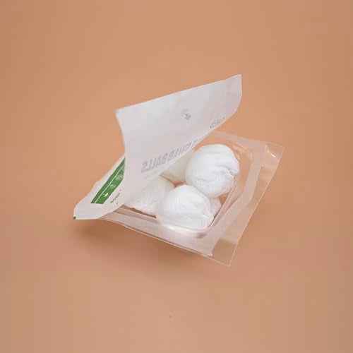 Sterile Cotton Balls for Medical Use, 100% Nonwoven Balls for Sensitive Skin, Sterile Individually Packaged, Size XL (16 Pack/Box)