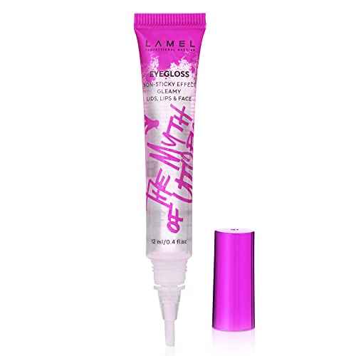 Lamel The Myth of Utopia KIT Lip Gloss - Eye gloss Base for All Shades - Glimmer - For Face & Body - 16 Colors Eyeshadow Palette - Waterproof, Smoodge-proof,Long-Lasting (Eyegloss Utopia)
