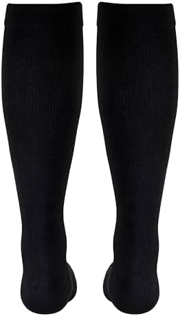 Truform Women's 15-20 mmHg Medical Compression Socks, Moderate Support Soft Stretch Comfort Microfiber, Knee High, Closed Toe, Black, Medium