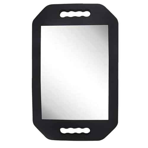 Double Handle Mirror - Large Hand Held Mirror(16.14" x 9.84") Barber Mirrors Handheld,Salon Hand Mirrors with Handle,Barbershop Hair Salon Equipment Hairstylist and Barber Accessories