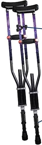 York Nordic - Spring Cushion Crutches Perfect for Sports Injuries and Travel - Heights 4'7" to 6'6" - Adjust Down to 22" for Travel