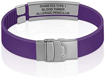 Divoti Custom Engraved Medical Alert ID Bracelet – Dual-Sided Laser Etching, Silicone Wristband, Stainless Steel Security Clasp – Adjustable & Trim-to-Fit – Emergency Medical Info Band for Men & Women