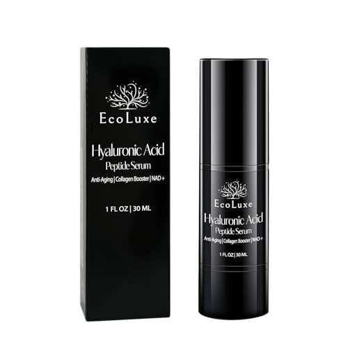 Hyaluronic Acid Peptide Serum ? 5x HA, NAD?, and Copper Peptides to Plump, Hydrate, and Firm. Boosts Radiance, Smooths Lines, and Supports Skin Renewal ? Clean Vegan Formula