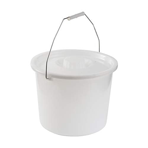 DMI Bedside Commode Replacement Bucket with Lid & Handle, Easy to Clean, Durable or Sturdy, Holds up to 12 Quarts, Universal Pail Chair
