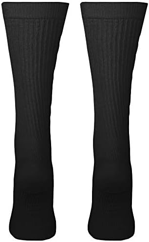 Truform Compression Socks, 15-20 mmHg, Men's Crew Length Mid-Calf Cushion Foot Socks, Black, X-Large