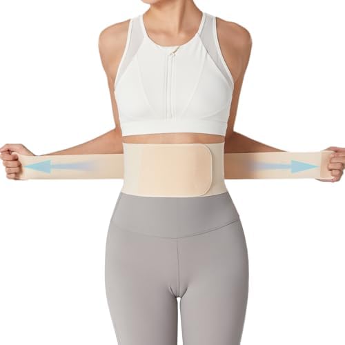 Ultra Thin Back Brace for Lower Back, Breathable Lightweight Back Brace for Women & Men, Adjustable Back Support Brace for Lower Back Pain Relief, Sciatica, Scoliosis, Herniated Disc (Beige, Small)