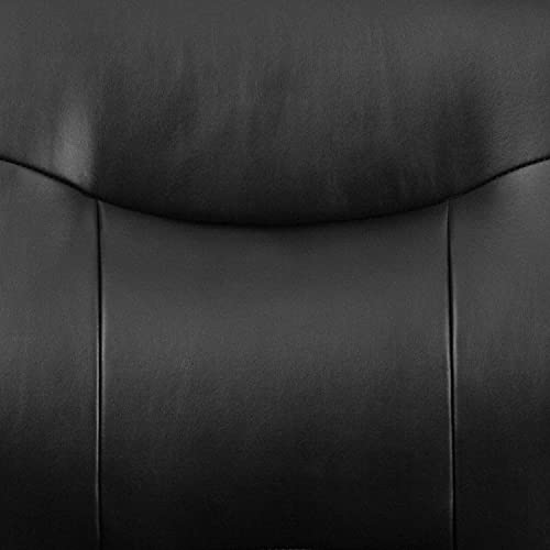 Flash Furniture Hercules Series Big & Tall LeatherSoft Executive Side Reception Chair, Padded Lobby Chair with 500-lb. Static Weight Capacity, Black