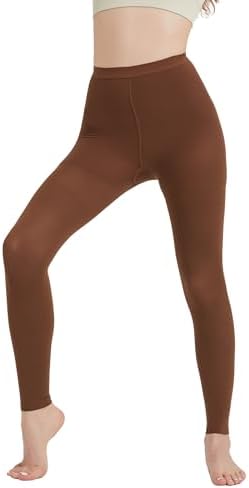 Plus Size Footless Compression Pantyhose for Women Circulation 20-30 mmHg - Support High Waist Footless Tights for Pain Relief, Diabetic, Post Surgery - Brown, 3X-Large