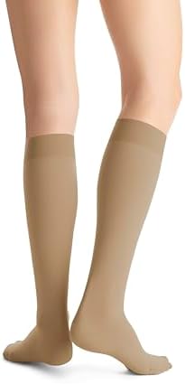 JOBST Opaque SoftFit 15-20 mmHg Closed Toe Knee High Compression Stocking, Natural, Large