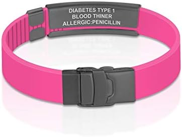 Divoti Custom Engraved Medical Alert ID Bracelet – Dual-Sided Laser Etching, Silicone Wristband, Stainless Steel Security Clasp – Adjustable & Trim-to-Fit – Emergency Medical Info Band for Men & Women