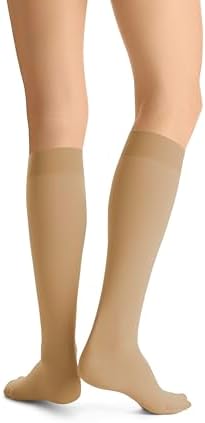 JOBST Opaque SoftFit 15-20 mmHg Closed Toe Knee High Compression Stocking, Honey, Large