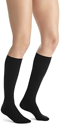 JOBST Opaque SoftFit 15-20 mmHg Closed Toe Knee High Compression Stocking, Classic Black, Medium