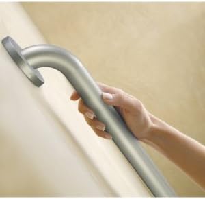 Moen Bathroom Safety 36-Inch Shower Grab Bar with Concealed Screws and a Slip-Resistant Peened Texture, R8736P