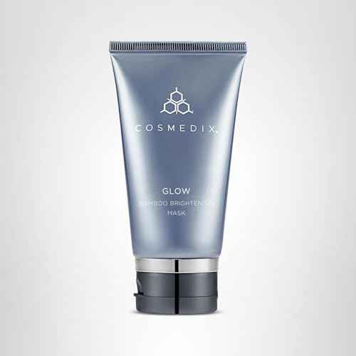 COSMEDIX Glow Bamboo Brightening Facial Mask - PM Exfoliating Facial Scrub for Tired, Dull & Uneven Skin - Anti-Aging Gentle Night Face Exfoliator with Bamboo & Niacinamide - All Skin Types