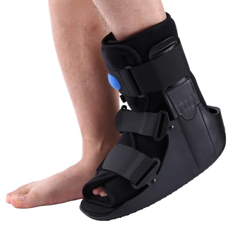 Air Cam Walking Boot, Short Walker Boot Fracture Boot for Sprained Ankle and Achilles Tendon, Inflatable Orthopaedic Boot for Broken Foot Post-Op Rehab (Medium)