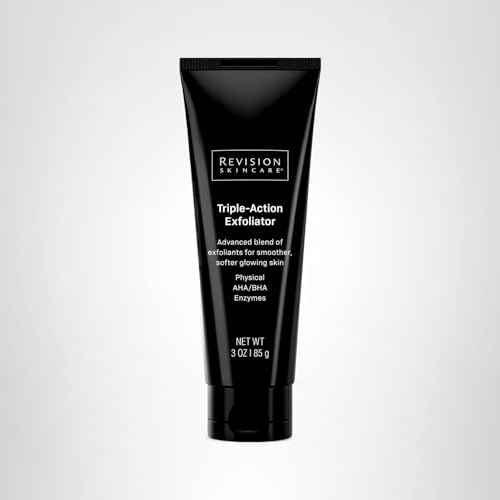 Revision Skincare Triple-Action Exfoliator, Clinical Face Exfoliator with Physical, Chemical and Enzymatic Exfoliation, AHA, BHA and Salicylic Acid to Polish Skin and Improve Texture, 3 oz