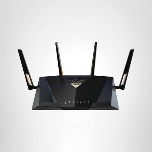 ASUS RT-BE88U Dual-Band WiFi 7 AiMesh Extendable Performance Router, 4K-QAM, MLO, Dual 10G Ports, SFP+, 4X 2.5G Ports, 4X 1G Ports, 34G WAN/LAN Capacity, Network Security, Built-in VPN