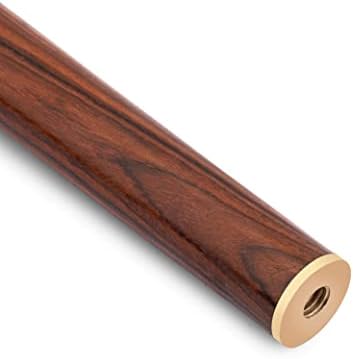 Ajuny Wooden Walking Stick for Men Women Seniors Lightweight Detachable Handmade Cane with Decorative Brass Handle Unique Gift for Adults