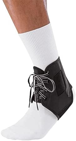 Mueller Sports Medicine AFT3 Ankle Brace, Ankle Pain Relief Support for Men and Women, Ideal for Sprains, Strains, Arthritis, Black