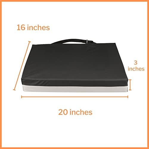 McKesson Seat Cushion for Wheelchairs and Office Chair, Foam/Gel, 20 in x 16 in x 3 in, 1 Count