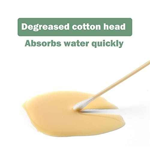 MONCOM Cotton Swabs 500 Count Double Round Thick Tips | Biodegradable Eco-Friendly Strong Wooden Sticks Cotton Swabs For Ears | Firm Qtips cotton swabs | Natural Cotton Buds, 3 inch, One Small box